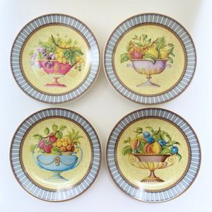 Set/4 Porcelaine de Limoges France Canape Plates
